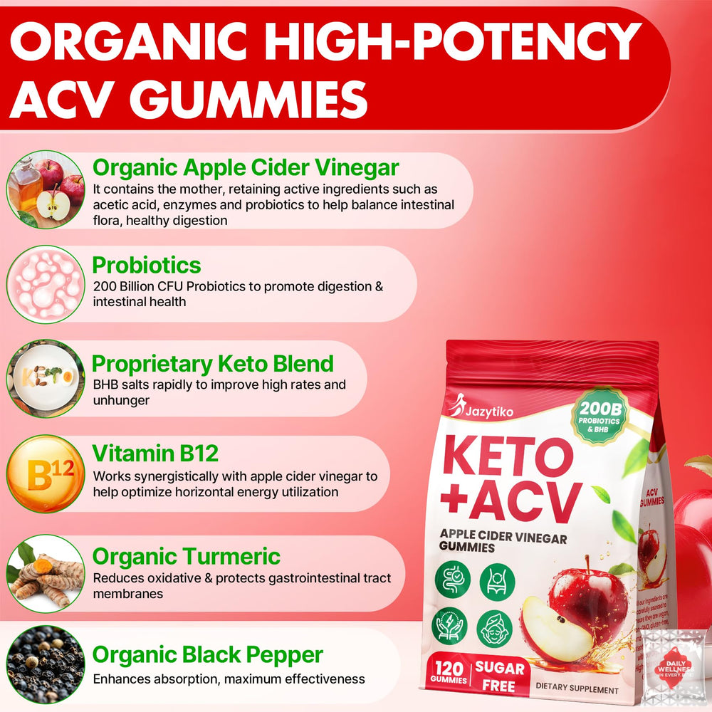 Jazytiko ACV gummies 60-bags packaging for easy daily use