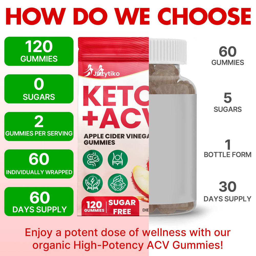 Jazytiko ACV gummies keto-friendly blend with turmeric and pepper for absorption