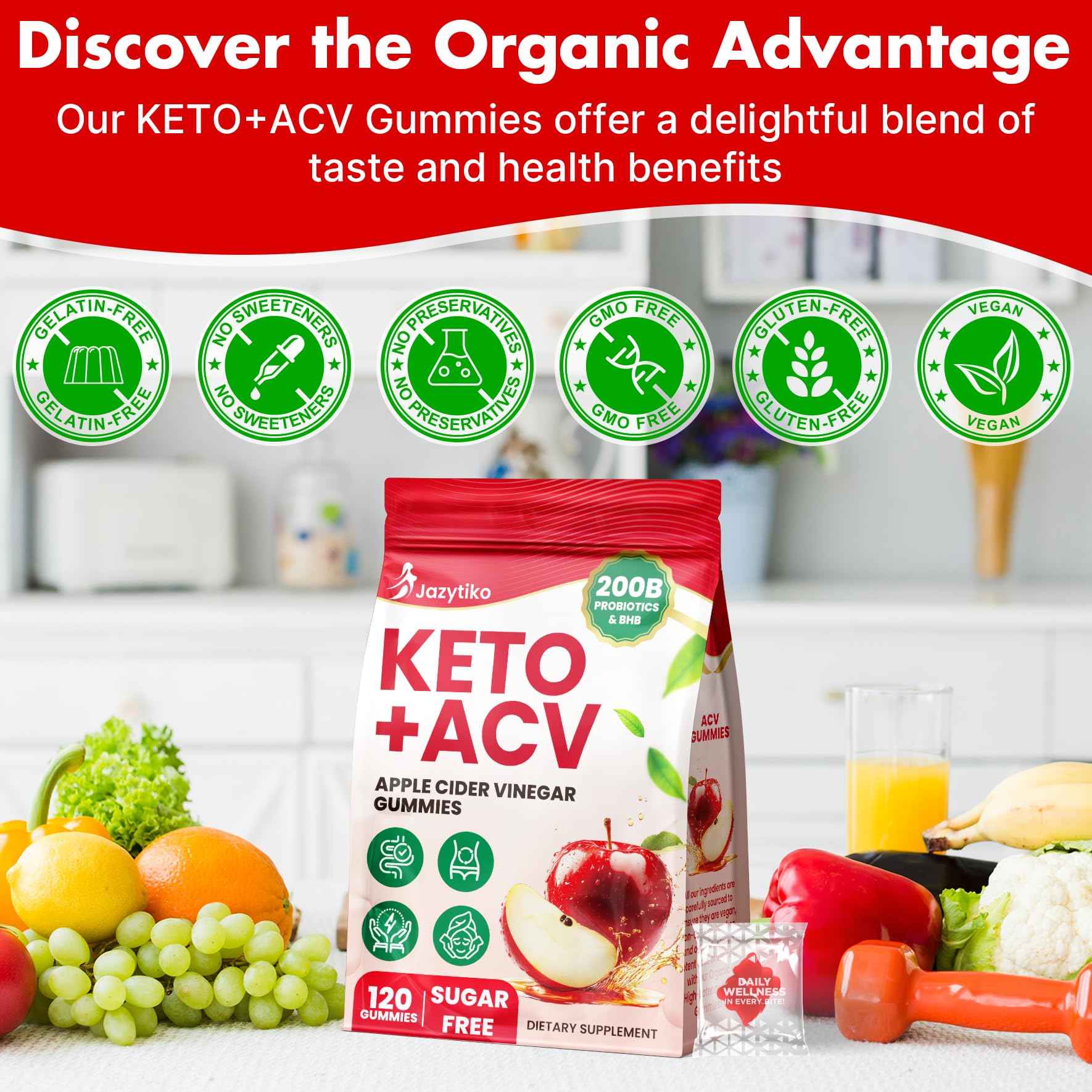 Jazytiko ACV gummies vegan, sugar-free formulation for clean-label snacking
