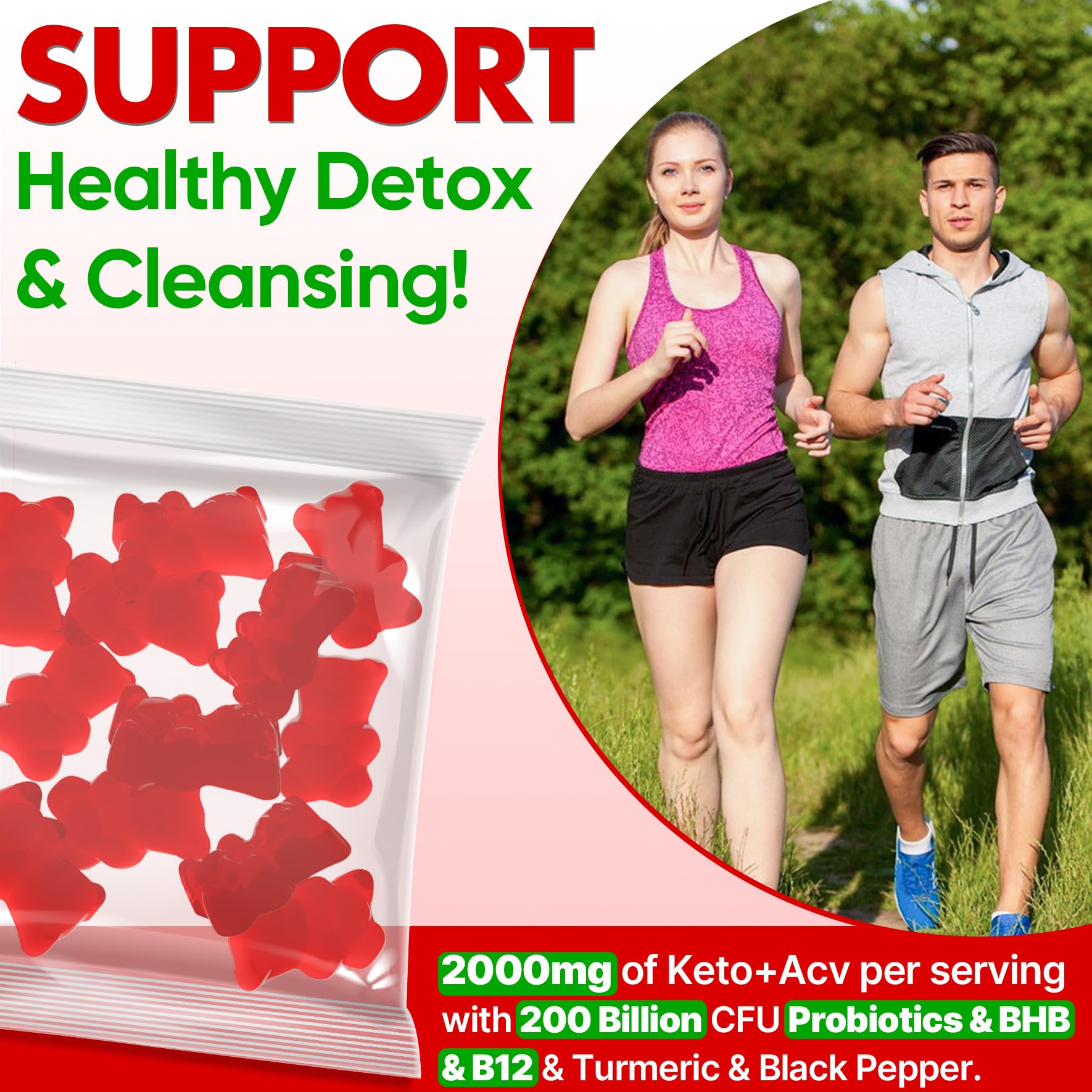 Jazytiko gummies with probiotics and BHB for gut support and energy.