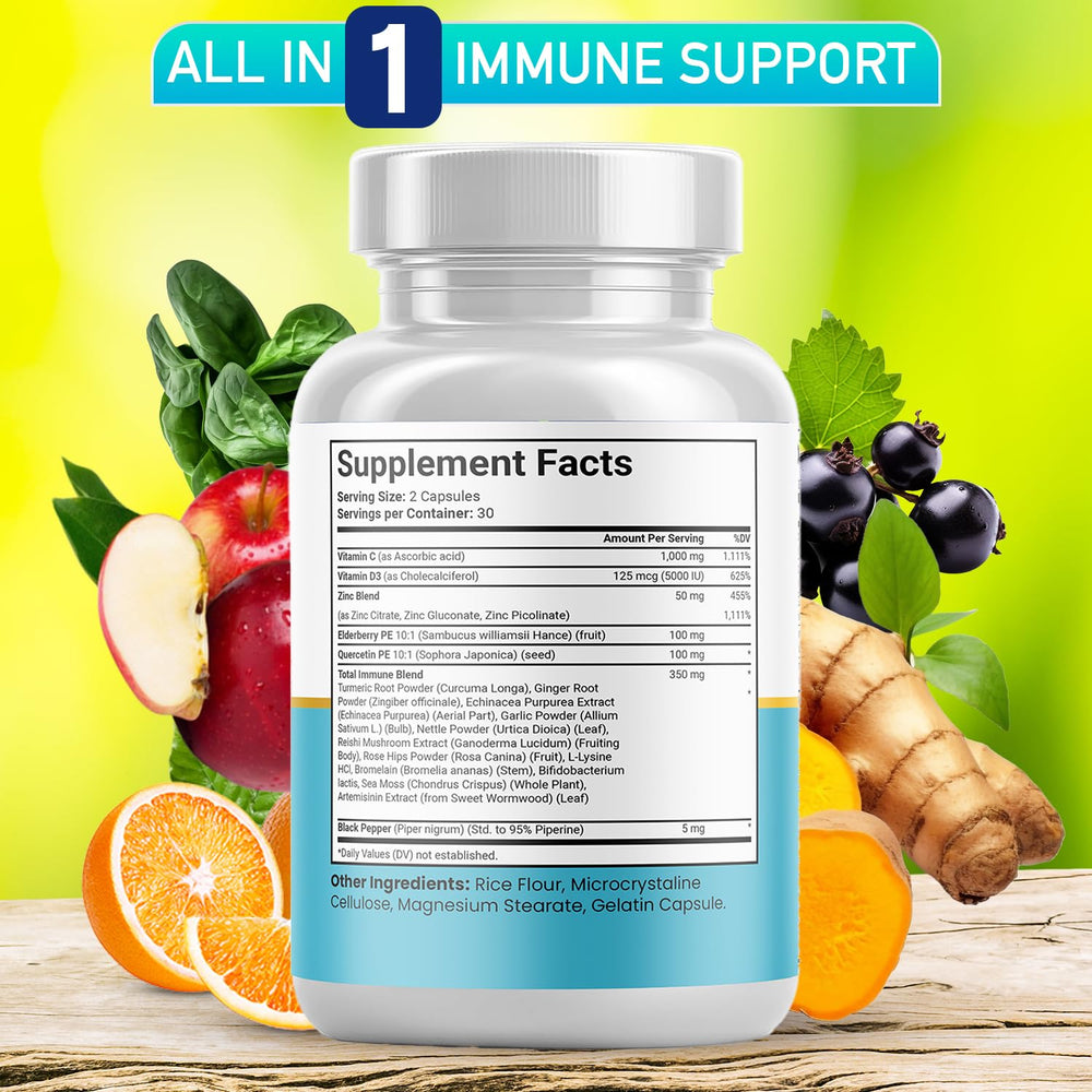 JB Wellness Co quercetin zinc capsules closeup highlighting easy daily dosing.