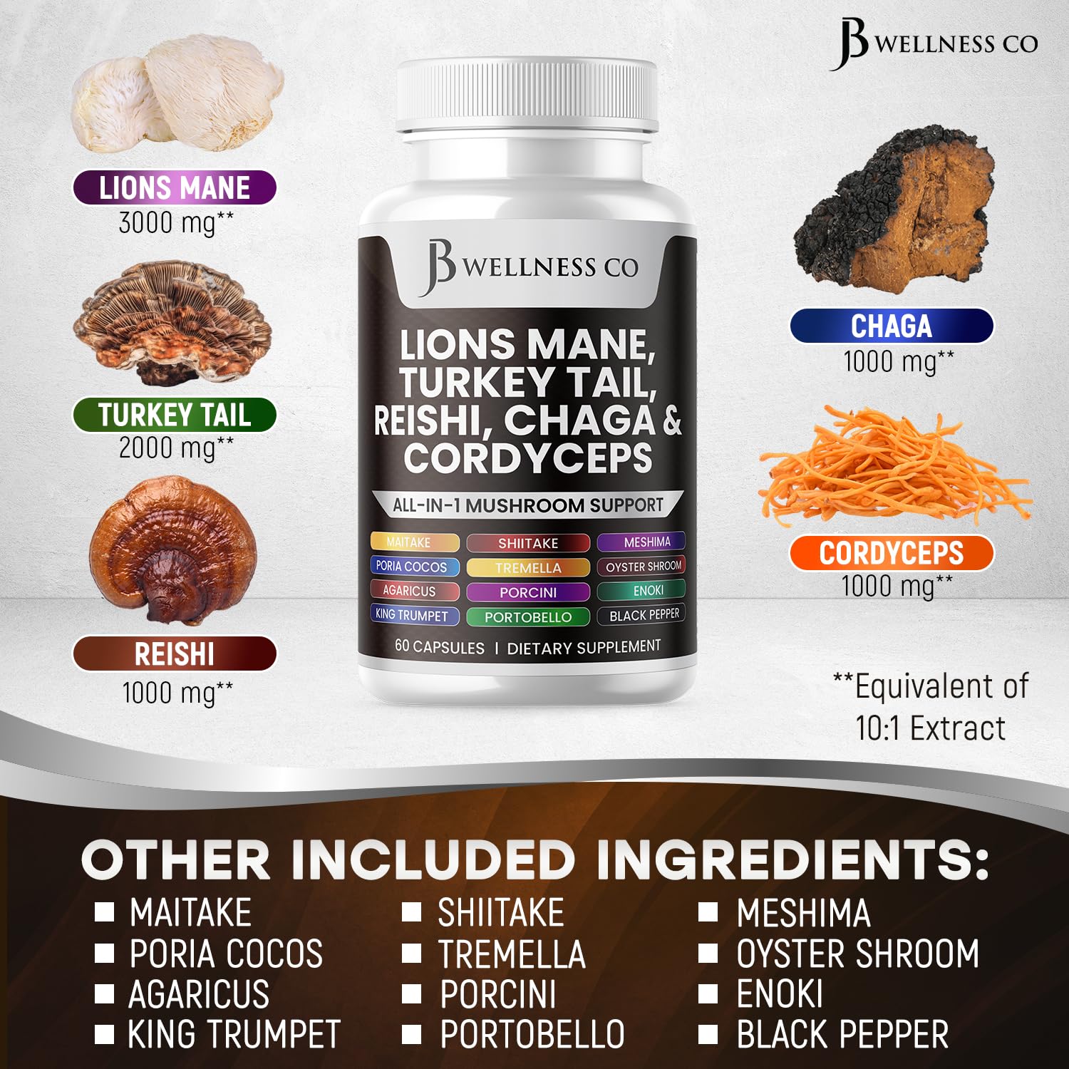 JB Wellness Co 60-capsule serving shows convenient monthly supply.