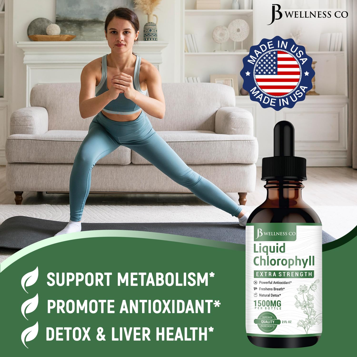 JB Wellness Co USA-made packaging communicates quality and local production.