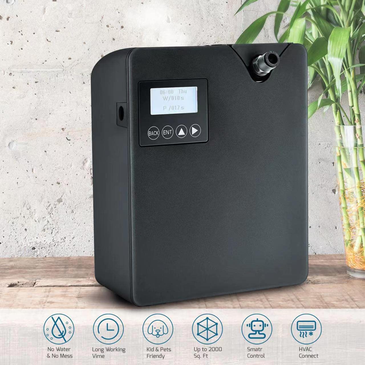 JCLOUD 300 ml fragrance bottle included for long-lasting scent in any room.