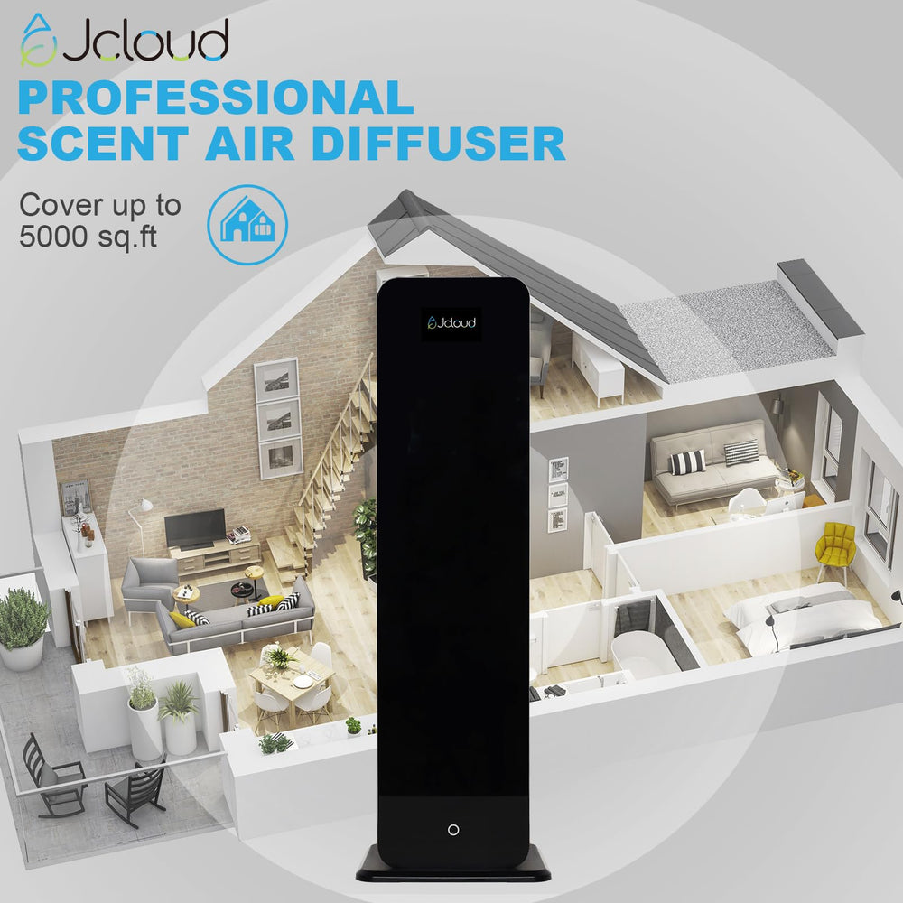 JCLOUD diffuser includes a 1L essential oil bottle for versatile fragrances