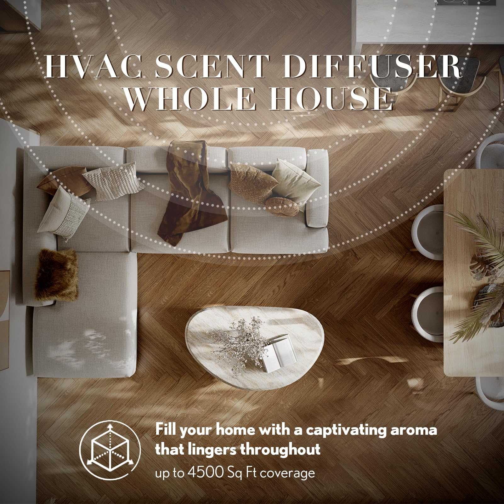 JCLOUD diffuser standalone installation demonstrates versatile scenting in any space.