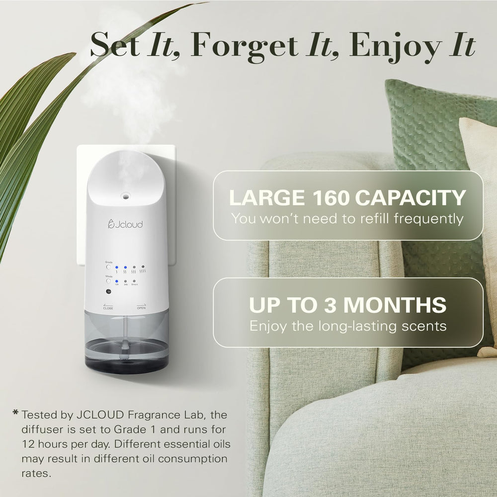 JCLOUD white compact diffuser design fits any room decor.