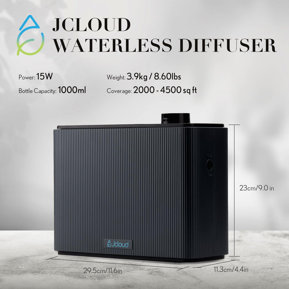 JCLOUD large-room aroma diffusion covers up to 4500 sq ft with consistent scenting.