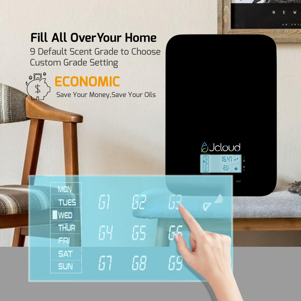 JCLOUD Smart Scent Air Machine bundle with Royal Serenity oils for aromatherapy