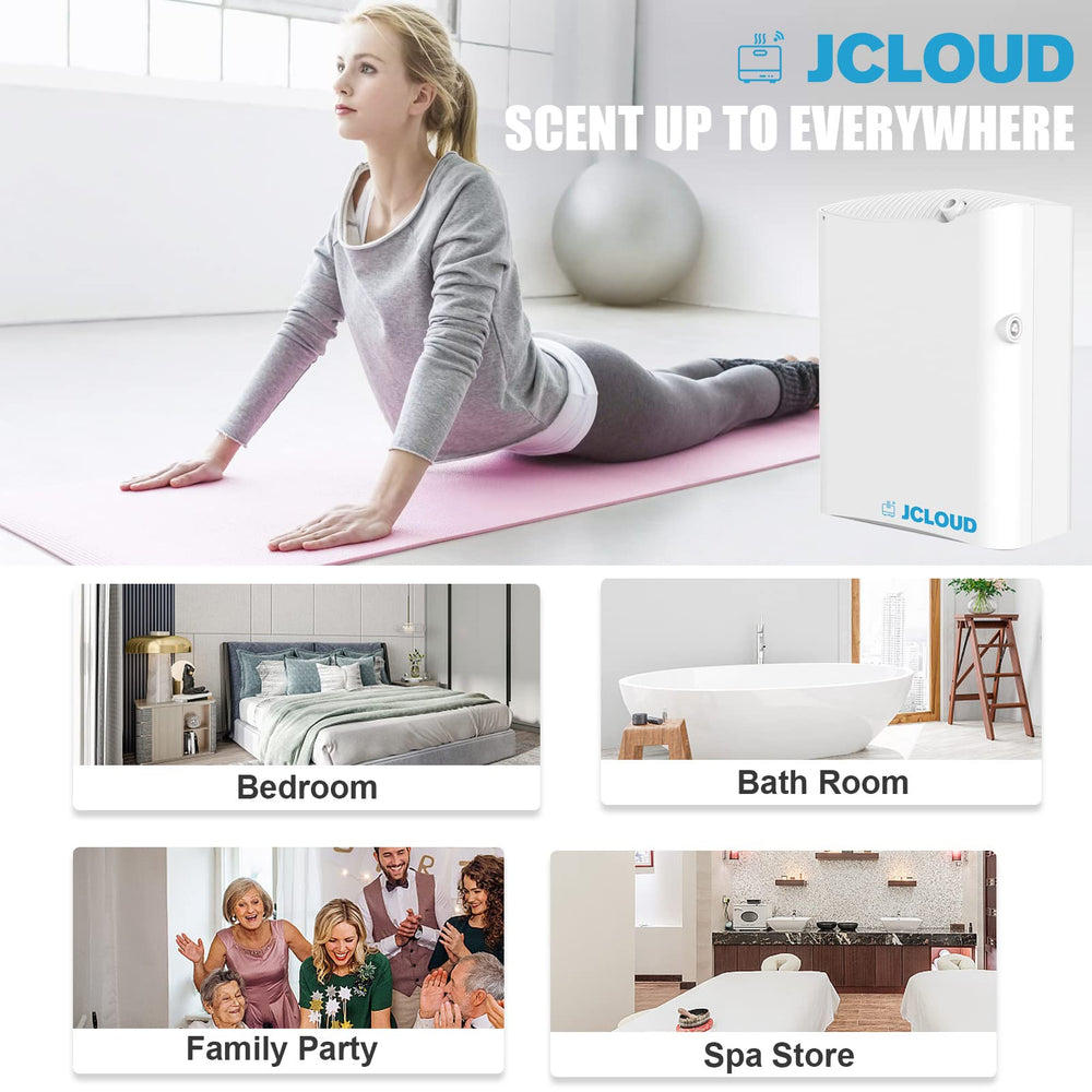 JCLOUD Smart Scent Air Pro in a living room creating inviting ambience