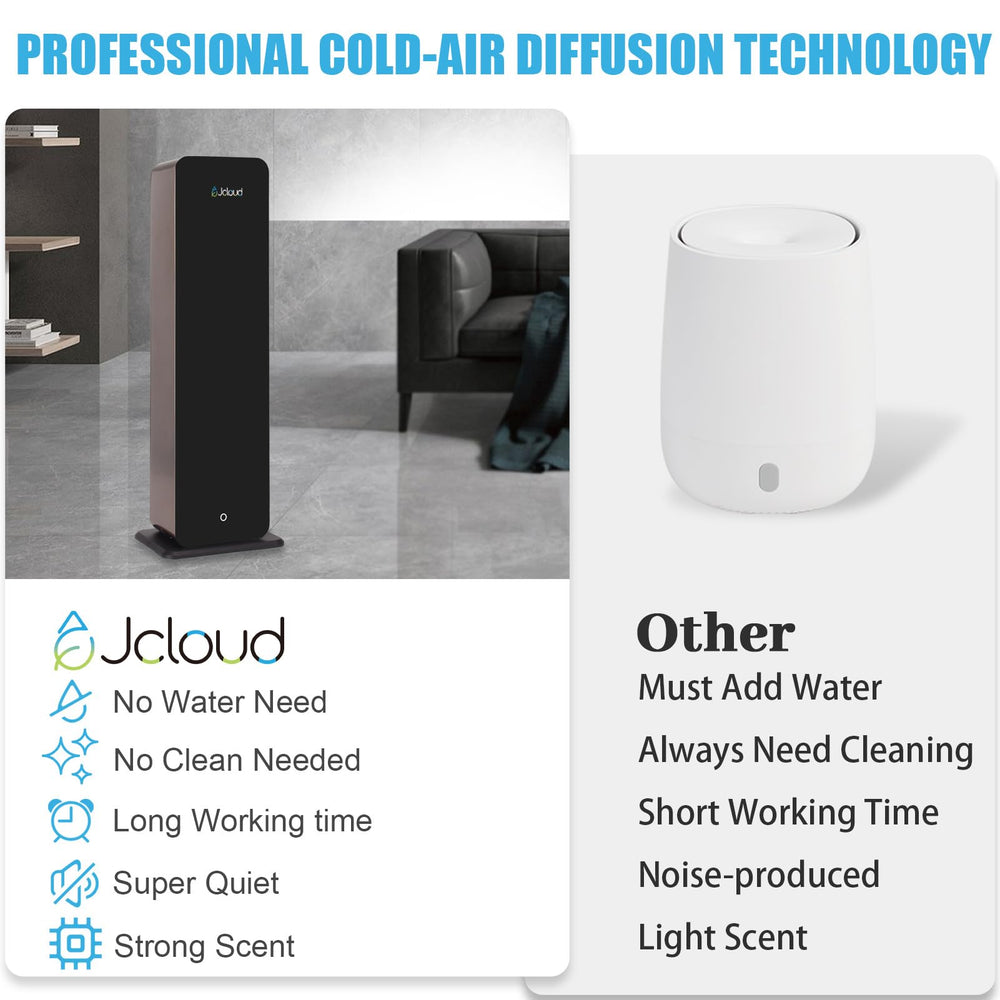 JCLOUD luxury black floor-standing diffuser enhances modern interiors