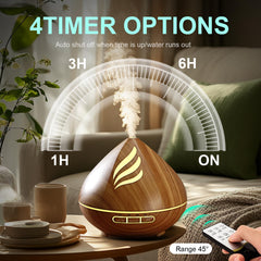 JcrAsZZF diffuser offers Gentle and Intense Mist modes for flexible diffusion.