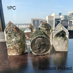 JDFlying clear quartz amplifier boosts energy in meditation and spaces.