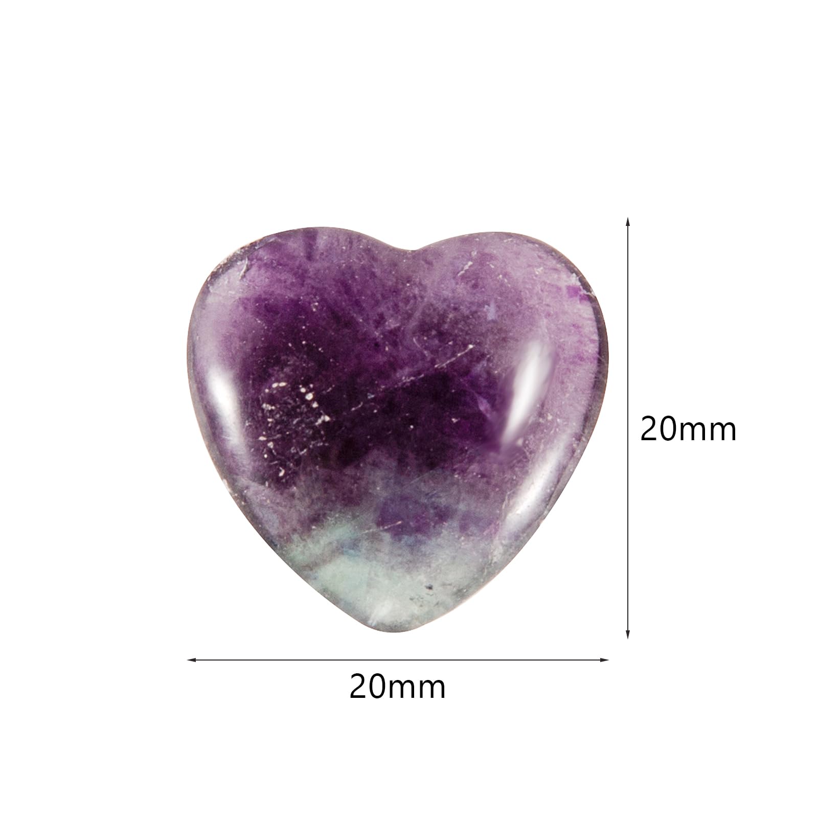 JDRGJTH fluorite heart for jewelry craft adds color and positive vibes to creations