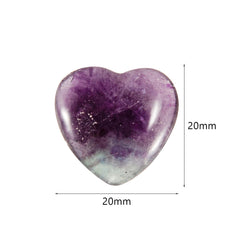 JDRGJTH fluorite heart for jewelry craft adds color and positive vibes to creations