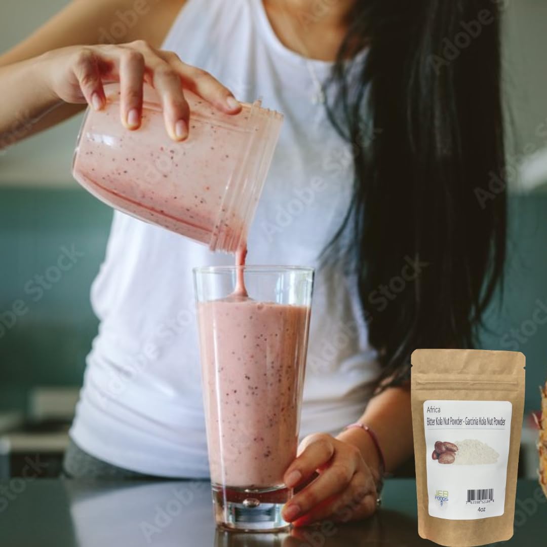 JEB FOODS Garcinia Kola powder in a shake for authentic flavor.