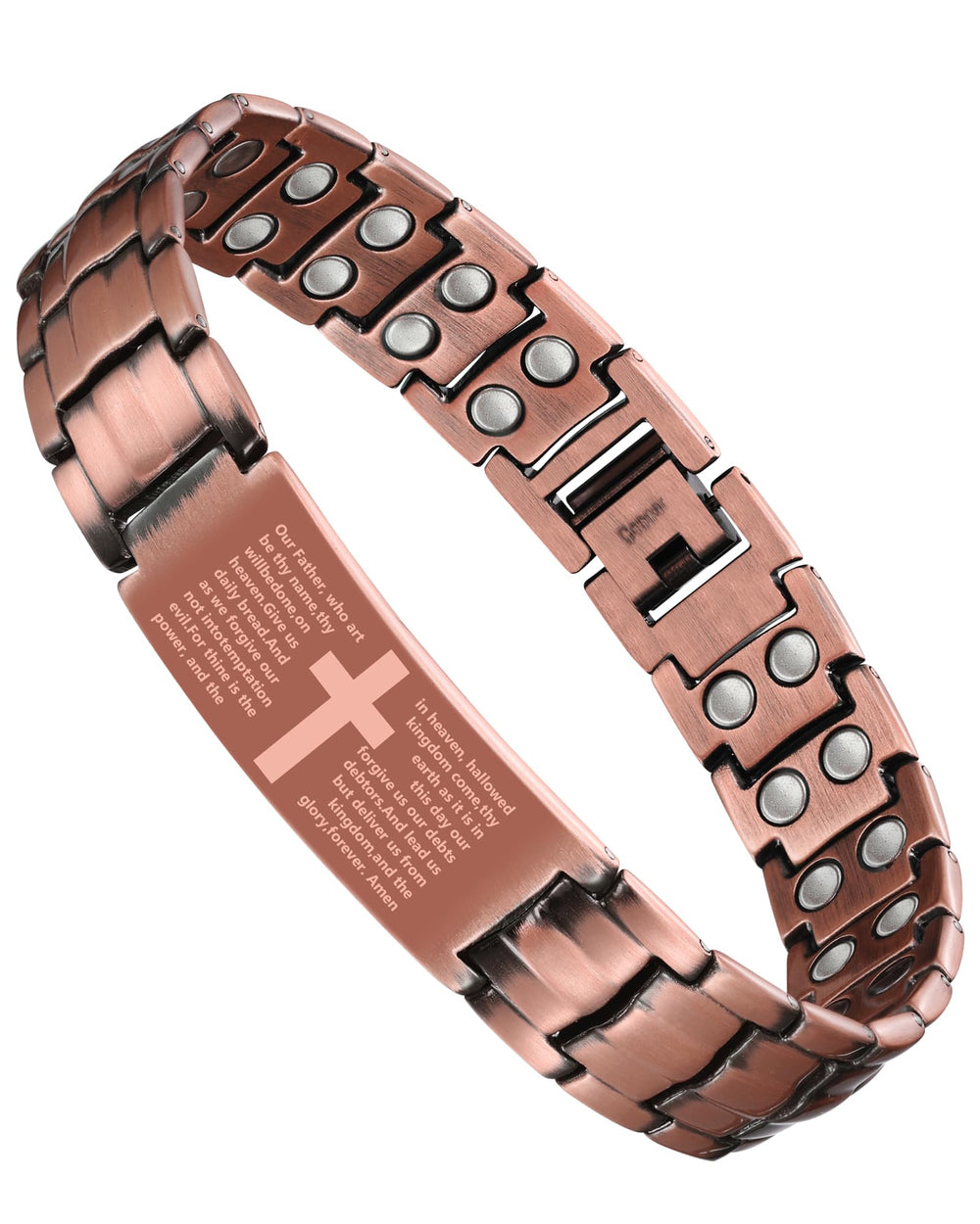 Jecanori 2X copper magnetic bracelet for men with strong magnets for daily wear.