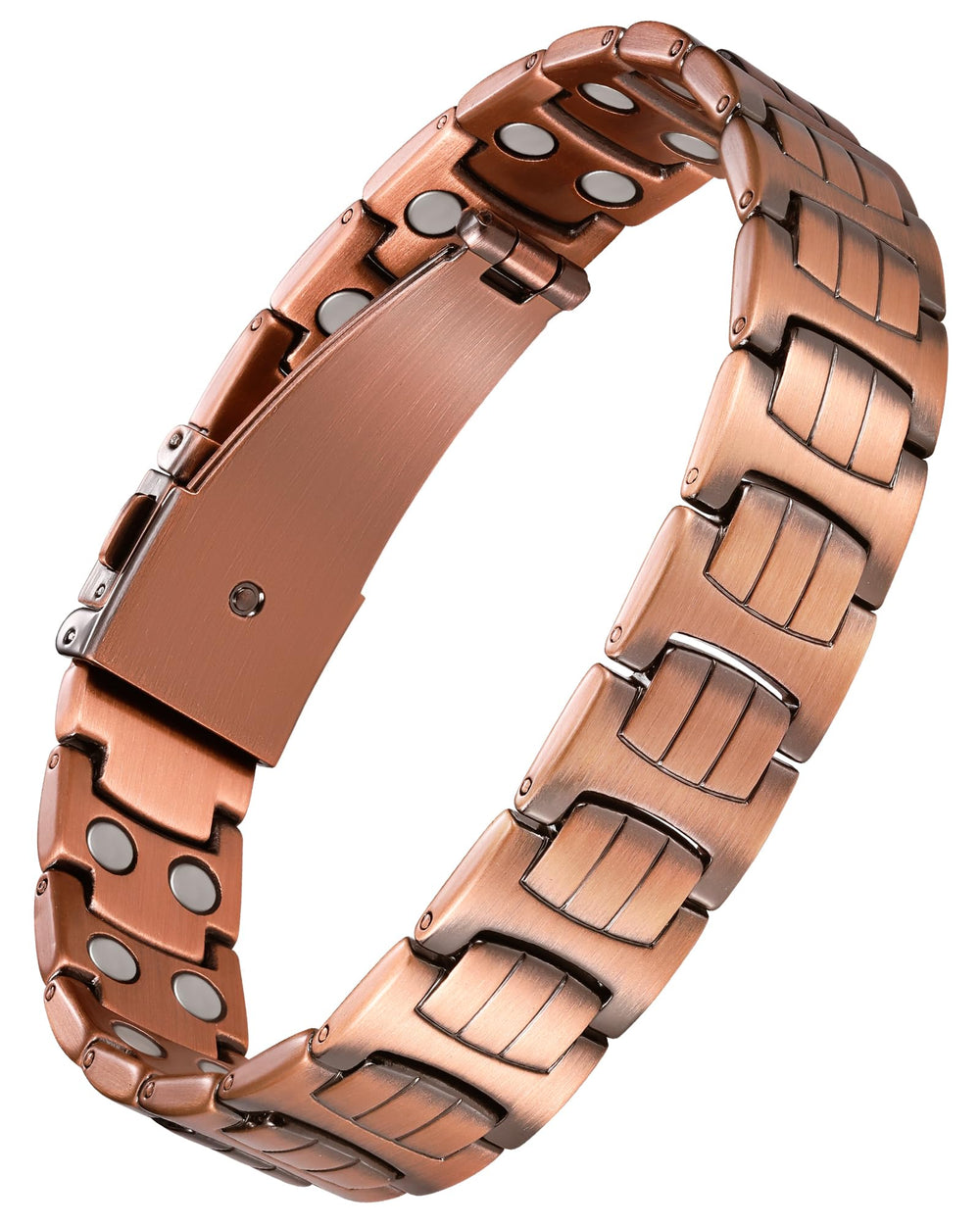 Jecanori 2X-strength copper bracelet close-up showing durable build and magnetic field