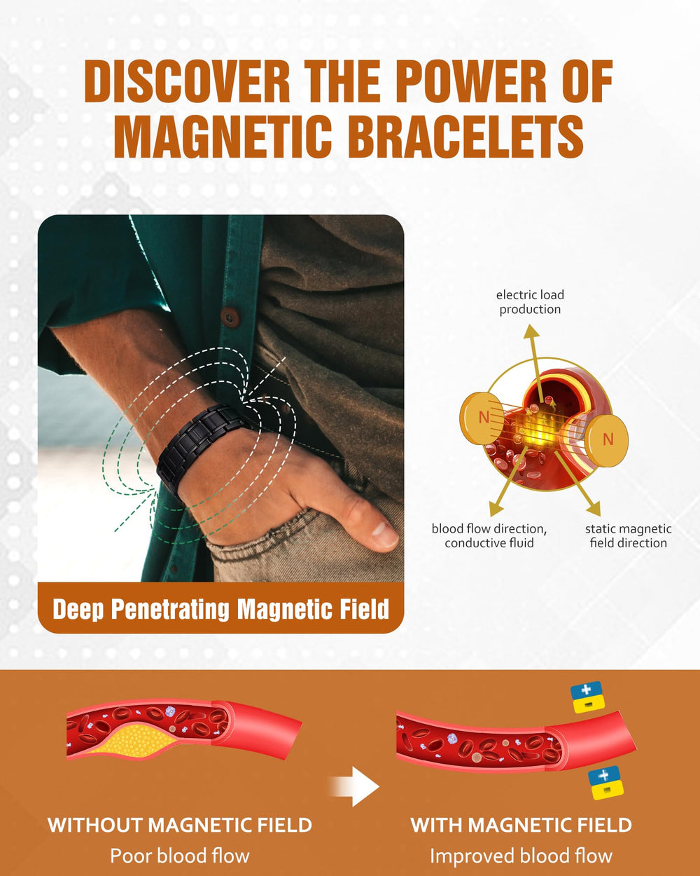 Jecanori fold-over clasp ensures secure and easy wear.