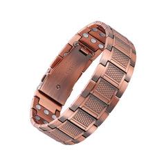 Jecanori 3X Strength Copper Magnetic Bracelet front view shows bold style for daily wear