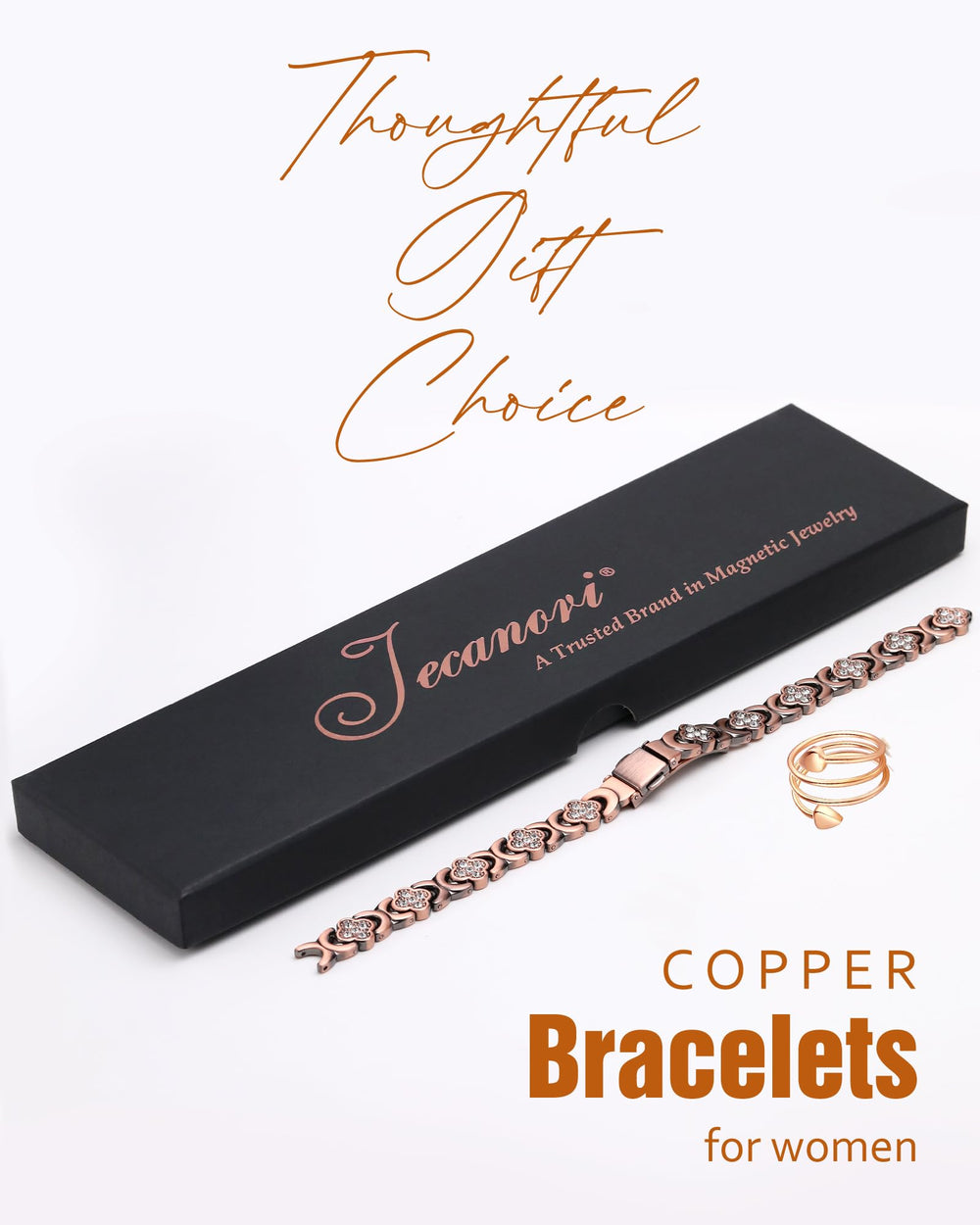 Jecanori bracelet worn on wrist showcasing smooth-folding clasp