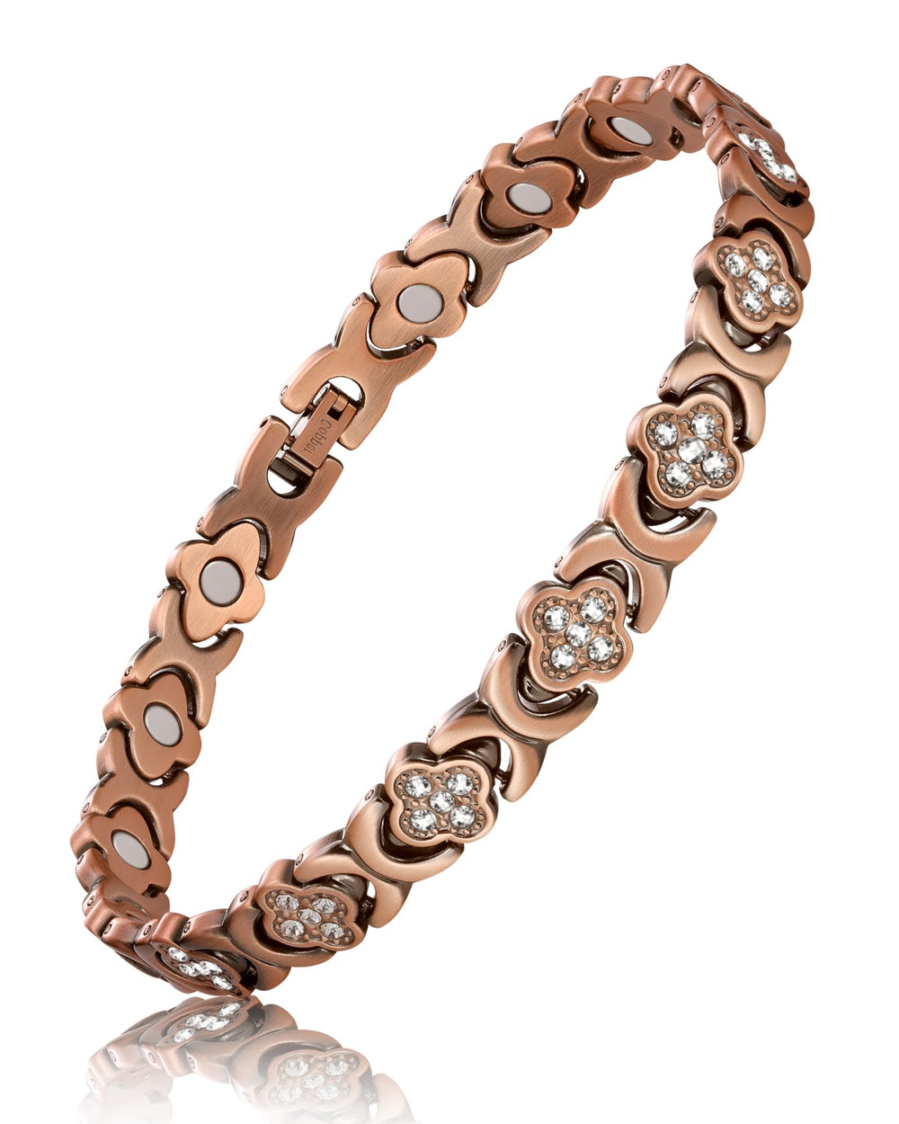 Jecanori copper ankle bracelet with smooth finish for all-day comfort.