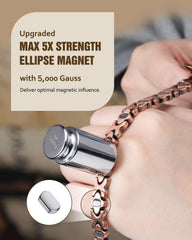 Jecanori copper bracelet demonstrates adjustable length for a perfect fit