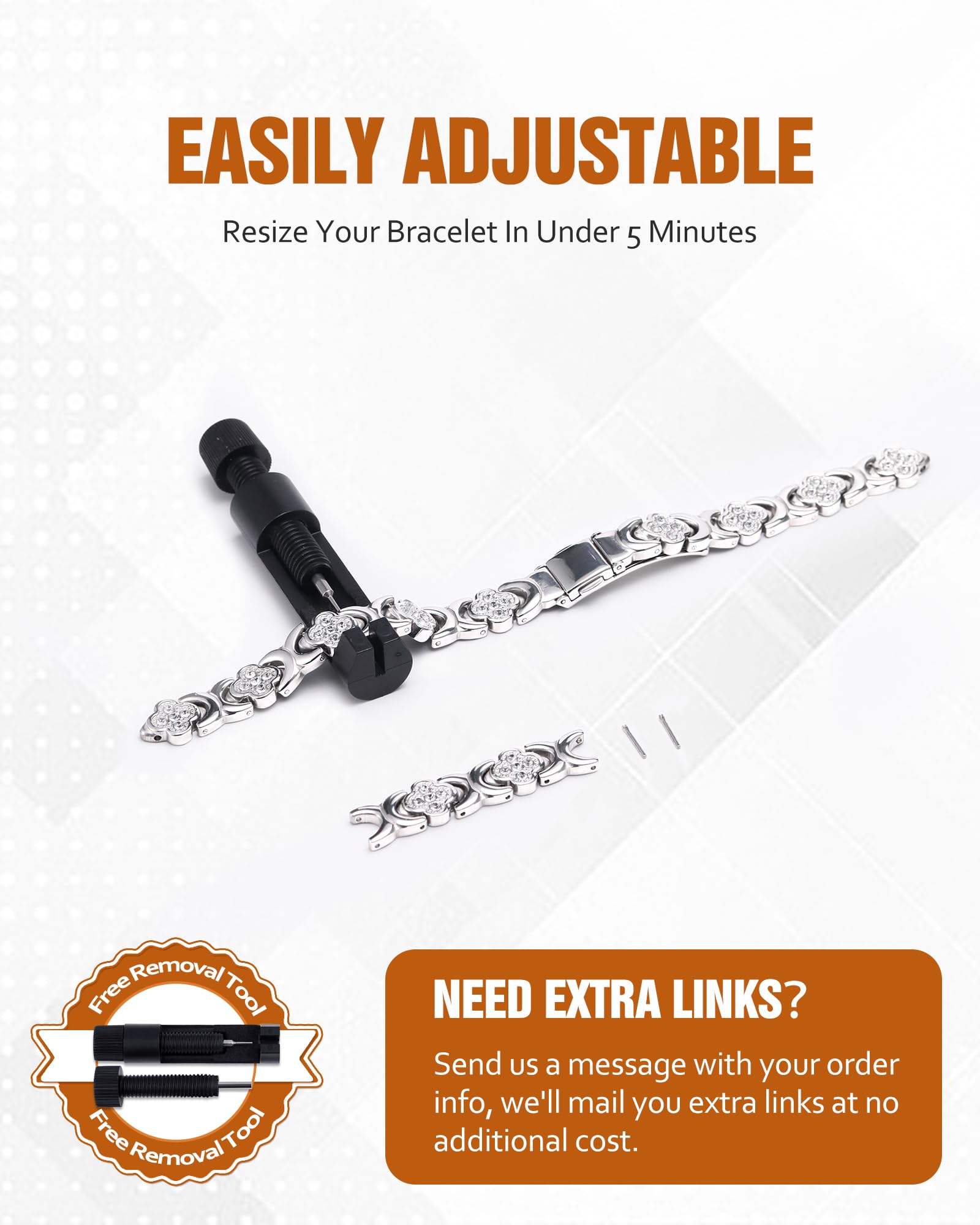 Jecanori folding clasp close-up highlights easy on and off