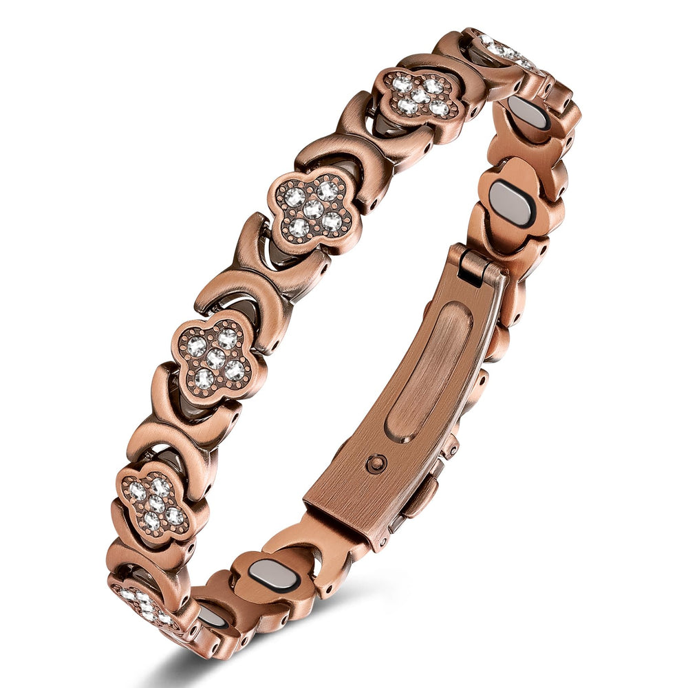 Jecanori copper bracelet front view showing strong 5X magnets