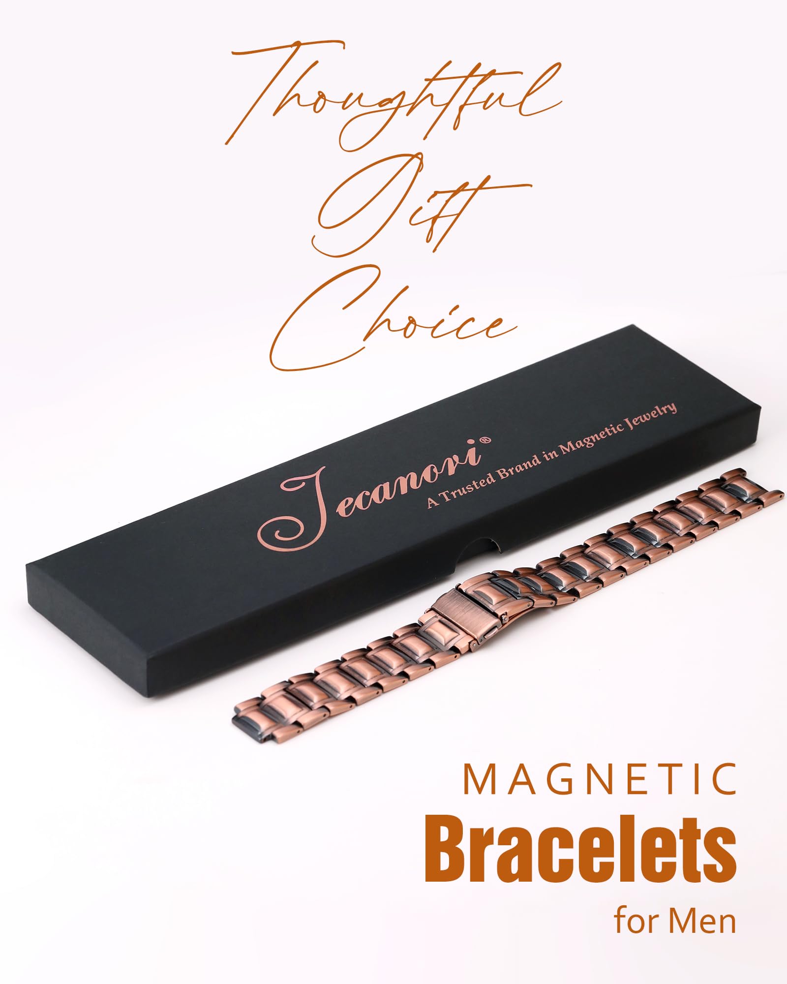 Jecanori bracelet 9.05-inch length with sizing tool.