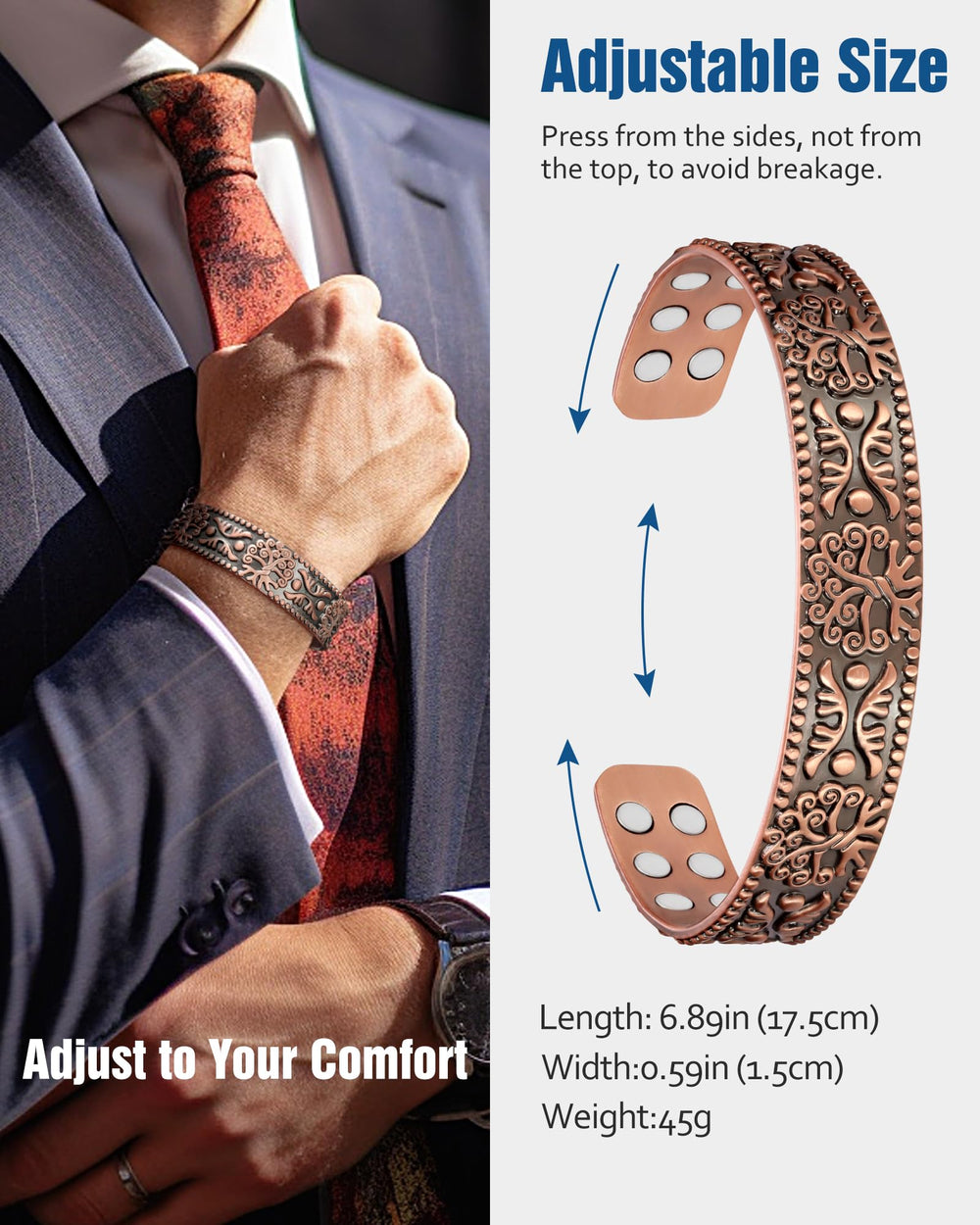 Gift-ready packaging for the Jecanori copper bracelet.