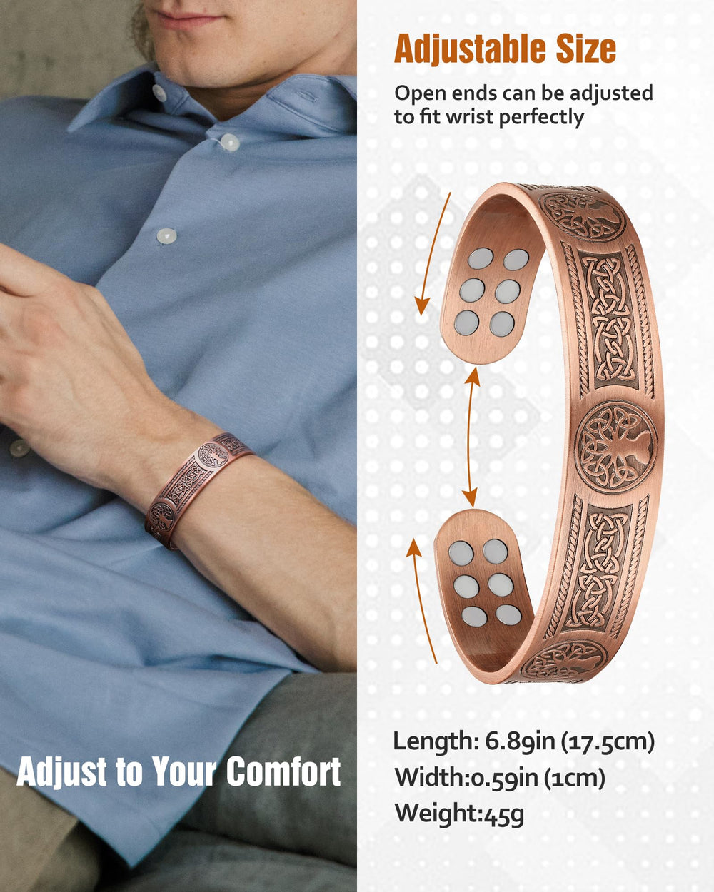 Jecanori copper bracelet gift-ready packaging ideal for gifting