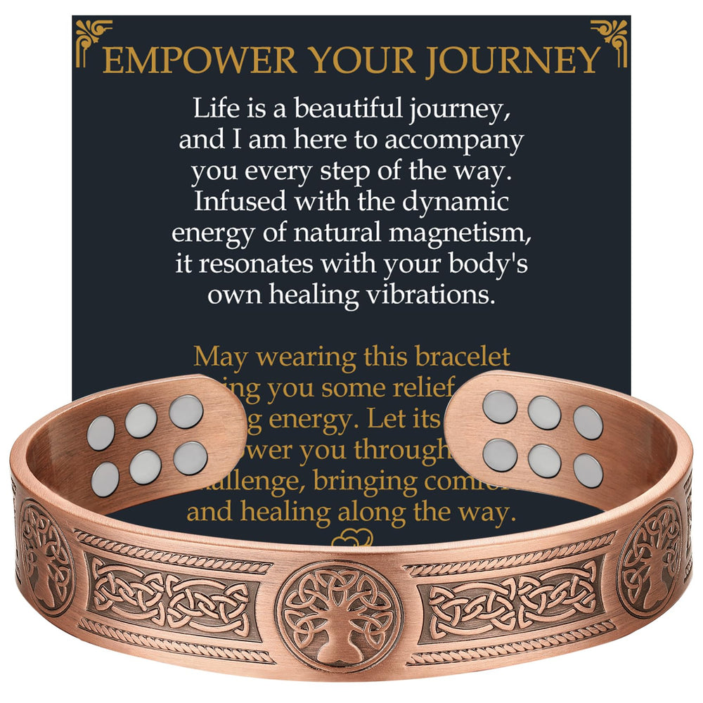 Jecanori copper bracelet for men with magnets 3800 Gauss for stylish daily accent