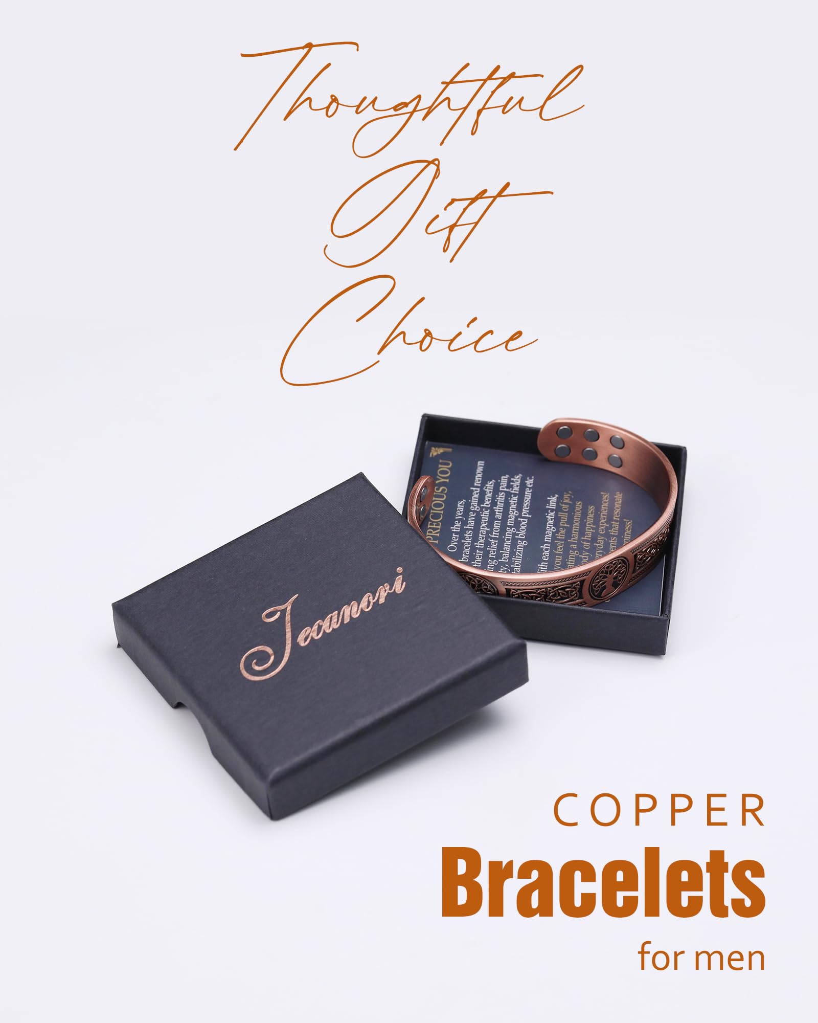 Jecanori copper bracelet nickel-free composition for safe wear