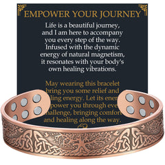 Jecanori copper bracelet for men with tree of life design for everyday wear