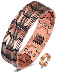 Jecanori copper bracelet for men close-up showing premium finish