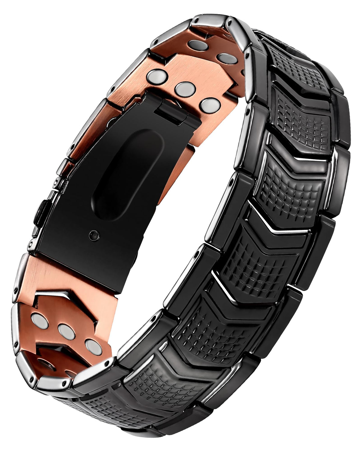 Jecanori copper bracelet for men with ancient Roman design and shield motifs for everyday confidence.