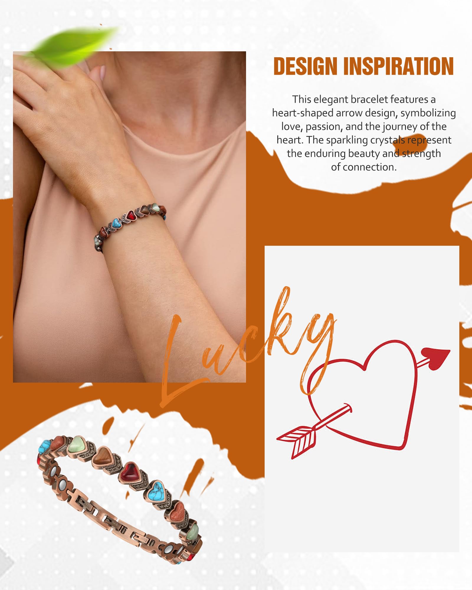 Sizing tool included with Jecanori copper bracelet