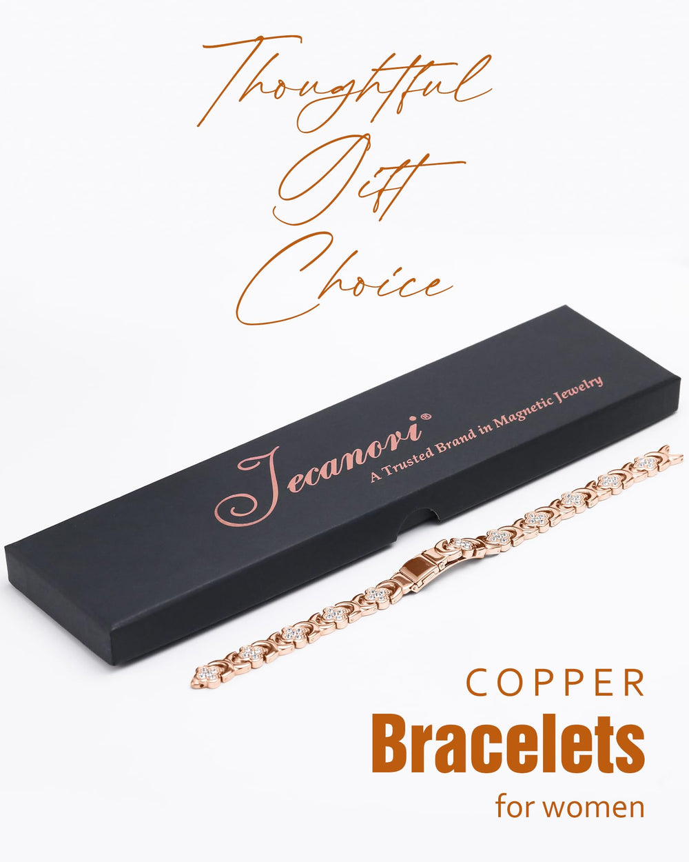 Jecanori women's copper bracelet suitable for everyday accessorizing.