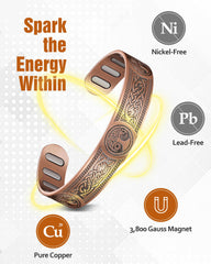 Close-up of the Jecanori Tree of Life motif and magnet layout on the wrist