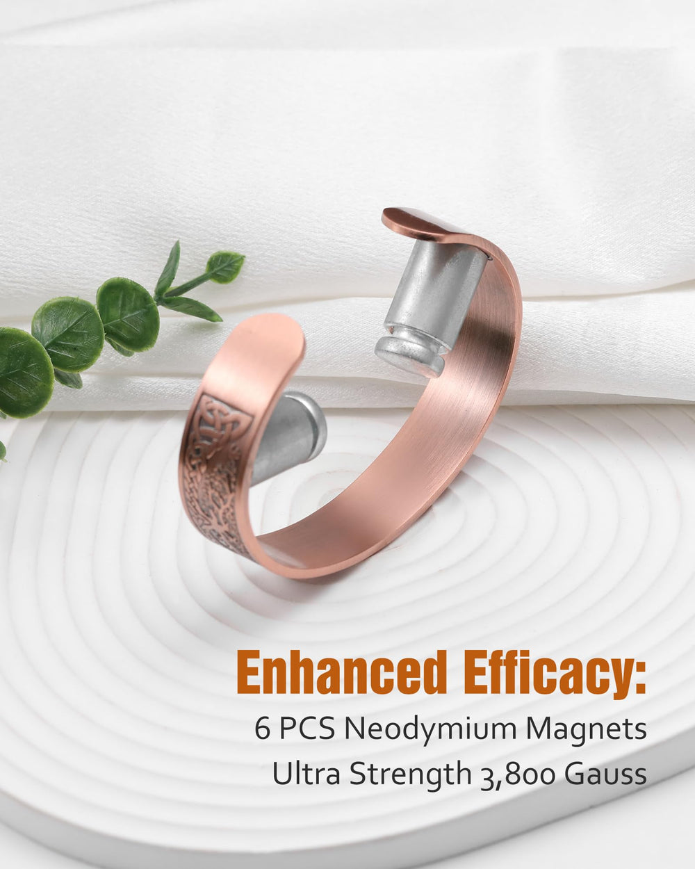 Jecanori magnetic copper bracelet worn on wrist blends style and function.