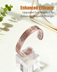 Jecanori copper magnetic bracelet adjustable band for secure wrist fit