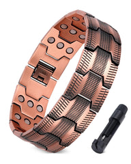 Jecanori copper magnetic bracelet for men in daily wear-ready design.