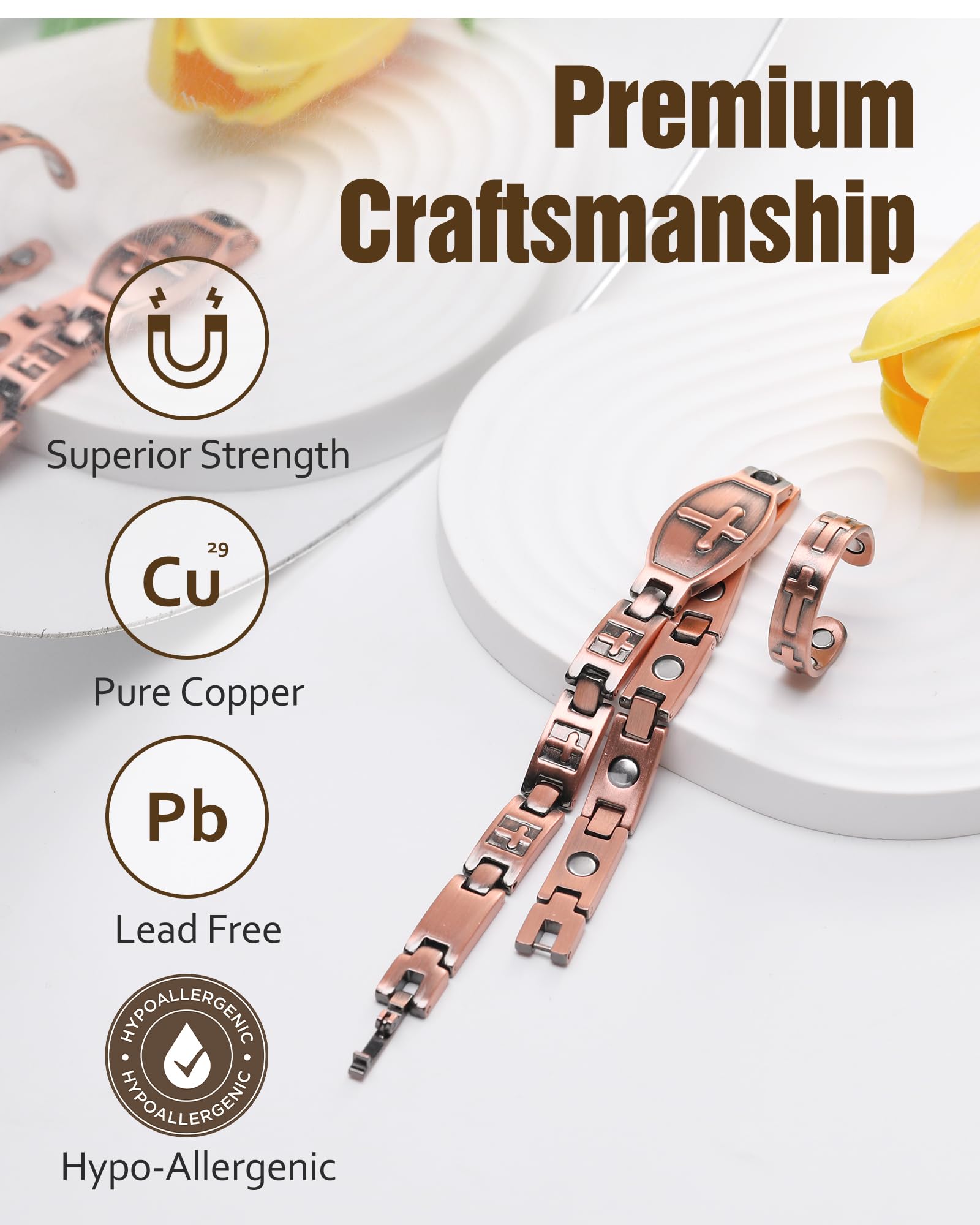 Close-up of Jecanori cross design and matching ring.