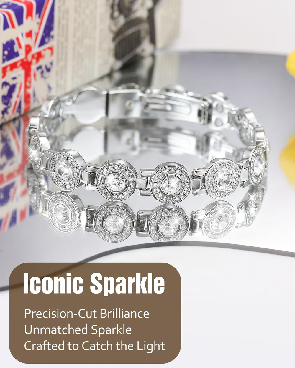 Jecanori crystal accents on warm copper, radiant look for day or night