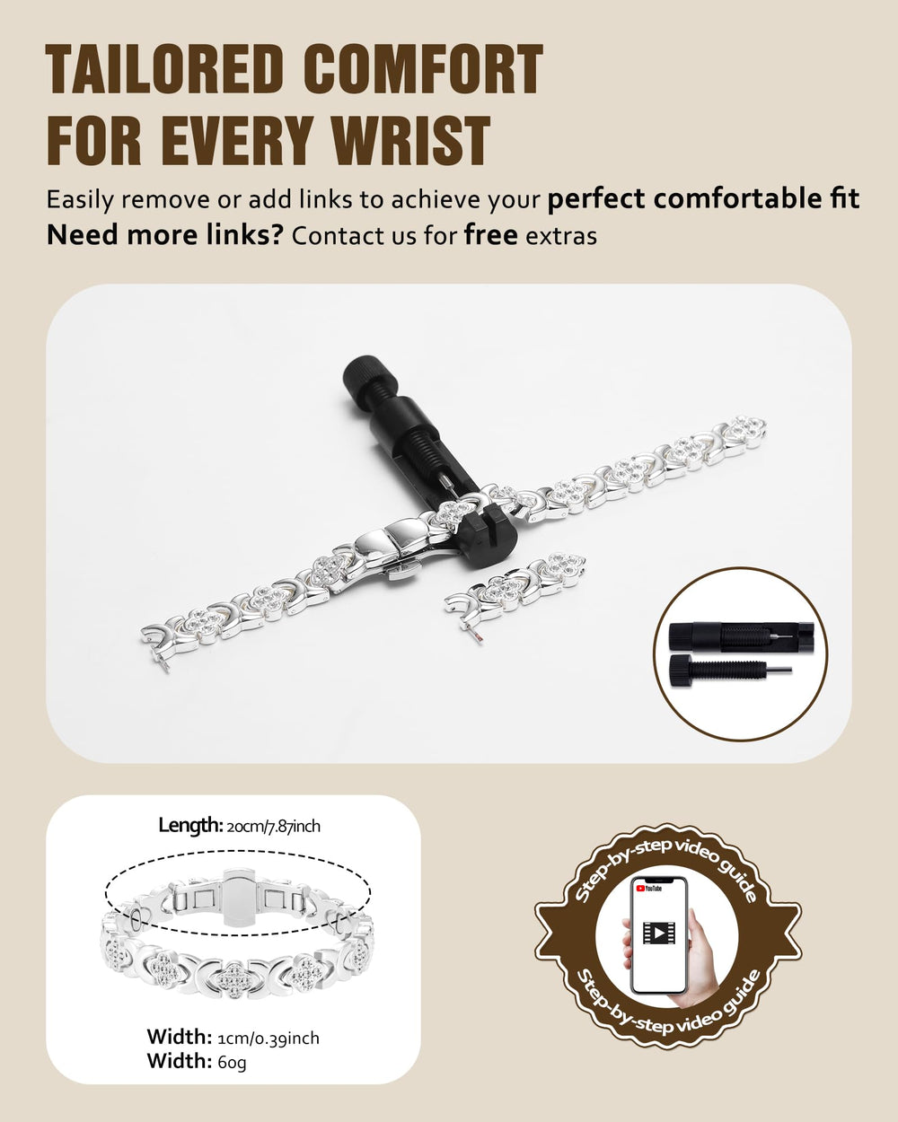 Jecanori daily wear copper bracelet suitable for versatile outfits