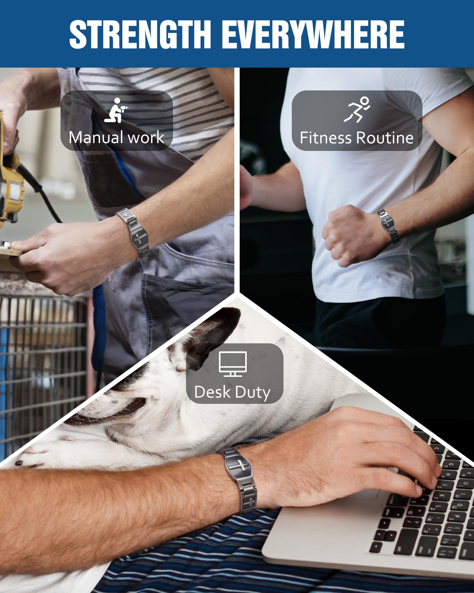 Jecanori durable bracelet shown in everyday use during errands