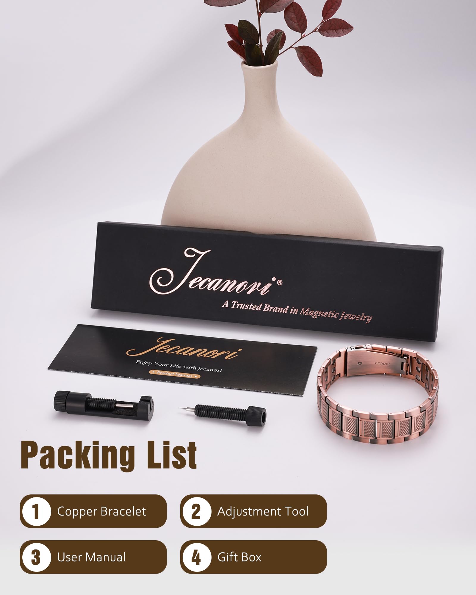Elegant gift box ready for gifting the Jecanori bracelet
