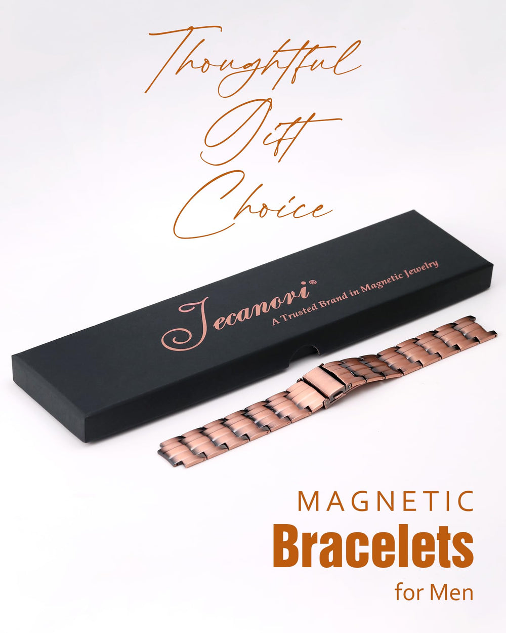 Jecanori copper bracelet presented as a thoughtful gift for birthdays or anniversaries.