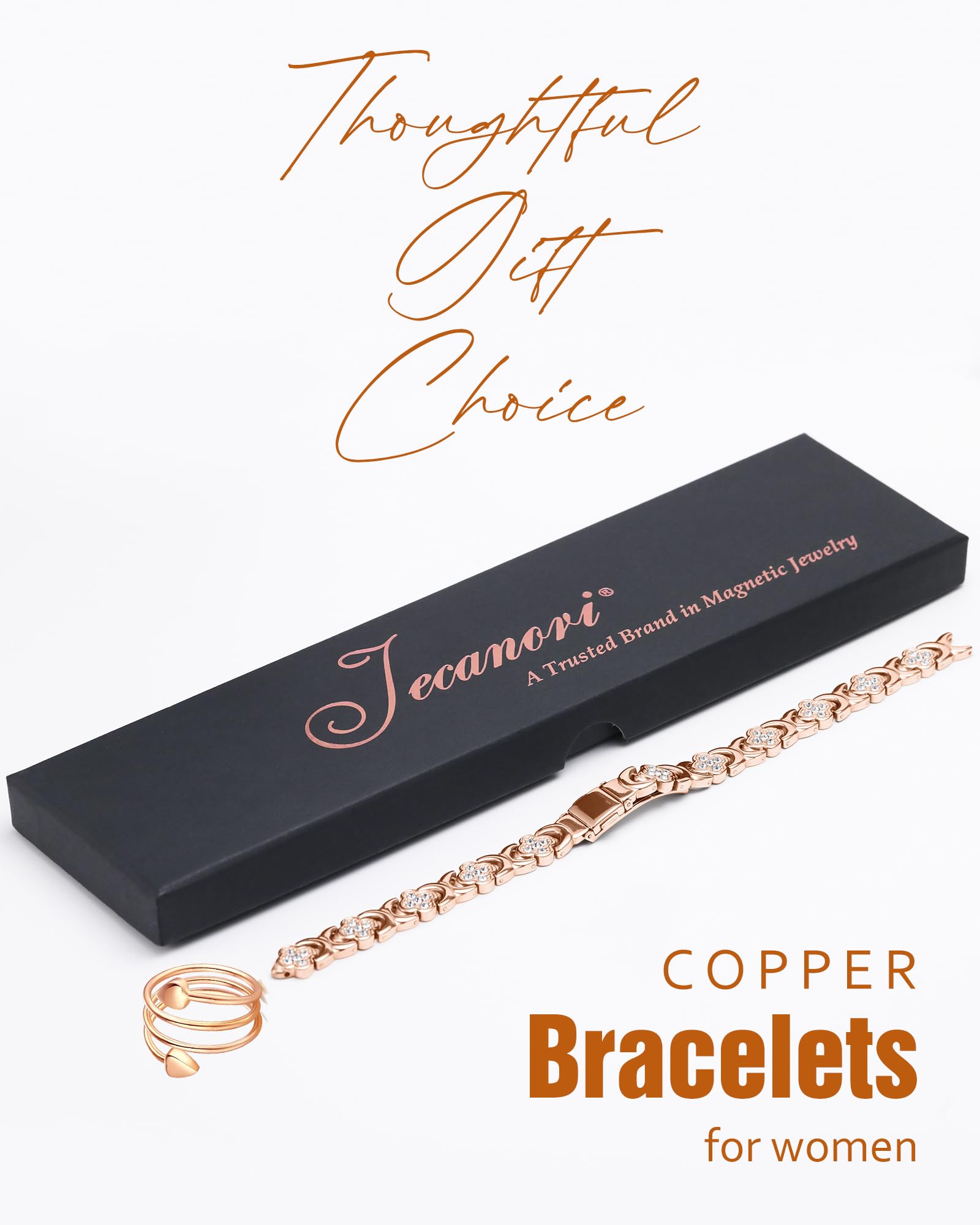 Jecanori hypoallergenic copper jewelry closeup demonstrating tarnish resistance for long-term wear.